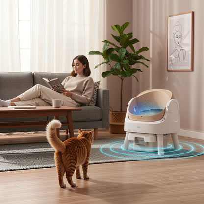 Hands-Free Cat Litter System