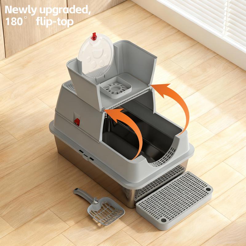 High-Wall Stainless Litter Box