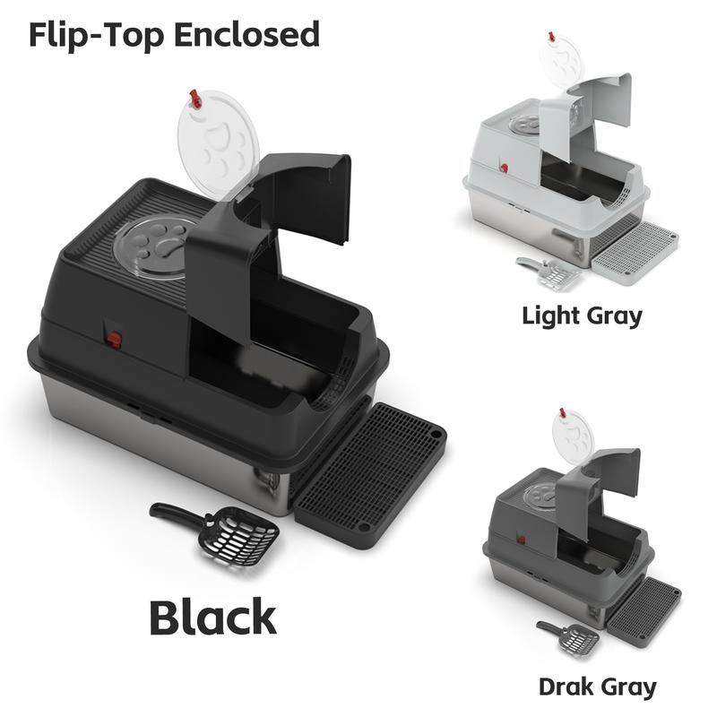 High-Wall Stainless Litter Box