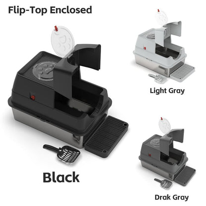 High-Wall Stainless Litter Box