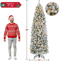 Pencil Flocked Green-7.5FT