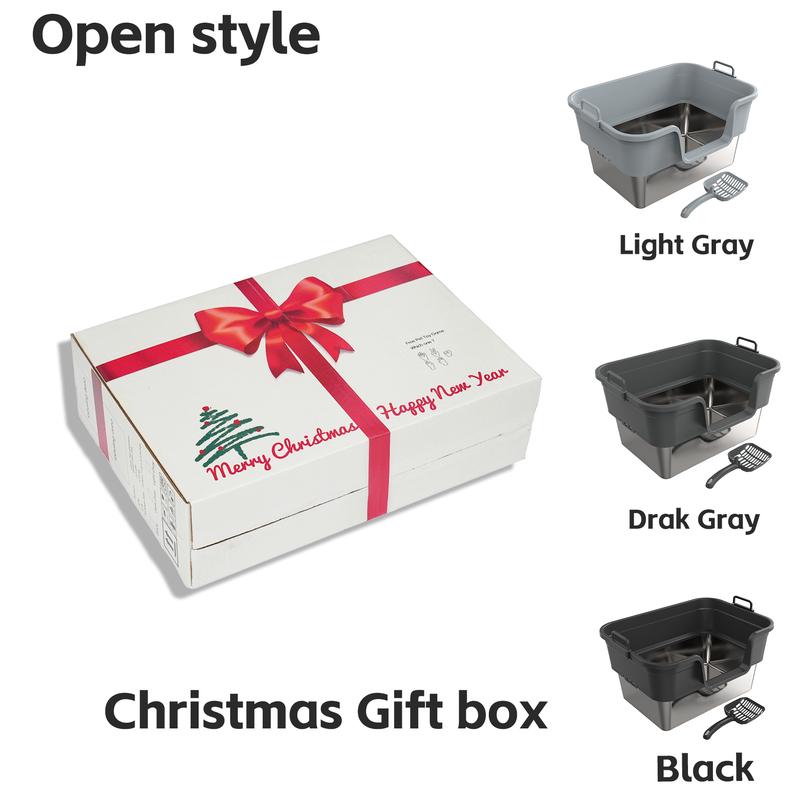 High-Wall Stainless Litter Box